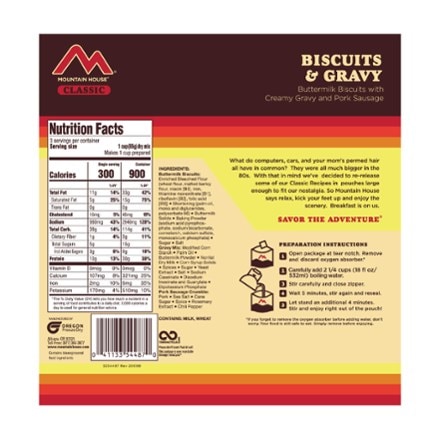 Mountain House Classic Biscuits & Gravy - 3 Servings 1