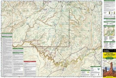 National Geographic Grand Gulch Plateau Trail Map 2