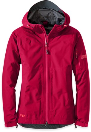 womens rain jacket with 2 way zipper