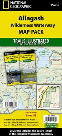 National Geographic Allagash Wilderness Waterway Map Pack 0