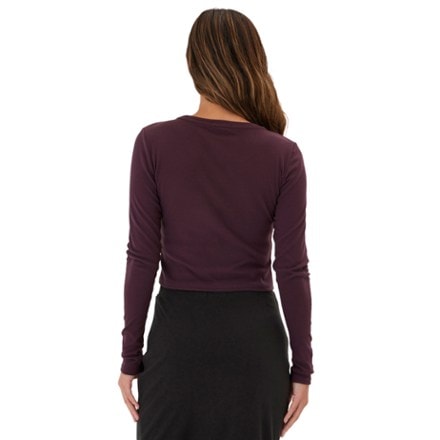 Threads 4 Thought Guadalupe Luxe Rib Long-Sleeve Crop T-Shirt - Women's 1