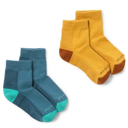 REI Co-op COOLMAX EcoMade Active Quarter Socks - Toddlers'/Kids' - 2 Pairs 1