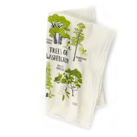 Claudia Pearson Field Guide to Washington Trees Tea Towel 2