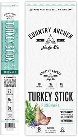 Country Archer Jerky Co. Rosemary Turkey Stick - 1 oz. 0