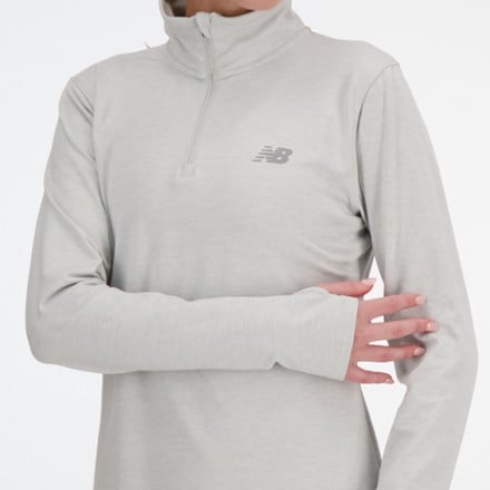 New Balance Sport Essentials Space-Dye Quarter-Zip Pullover - Women's 5