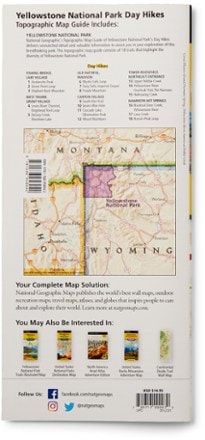 National Geographic Yellowstone National Park Day Hikes Topographic Map Guide 1