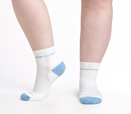 Wide Open Single Stripe Cushioned Quarter Socks - Women's 1