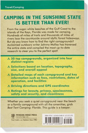 Menasha Ridge Press Best Tent Camping: Florida - 5th Edition 1