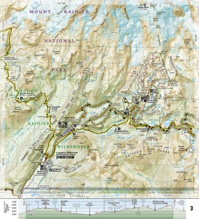 National Geographic Wonderland Trail Topographic Map Guide 2