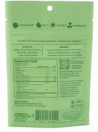 Plant People WonderGreens Veggie Gummies - 5 Servings 1