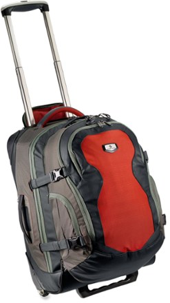 wheeled backpack with daypack