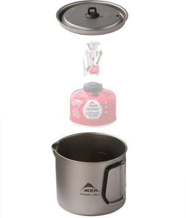 MSR Titan Kettle - 900 ml Stove and fuel canister not included