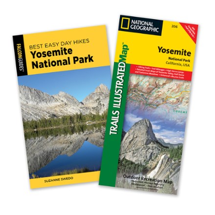 FalconGuides Best Easy Day Hikes Yosemite Guidebook and Trail Map Bundle - 6th Edition 0