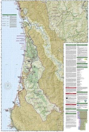 National Geographic Redwood National Park Trail Map 2