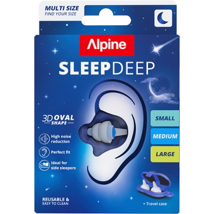 Alpine SleepDeep Multi-Size Earplugs - Set of 3 Pairs 0