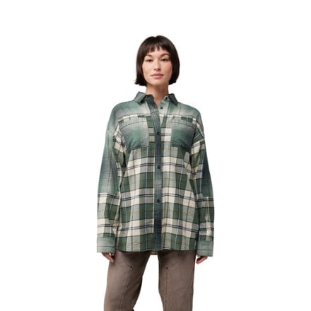 Fox Oversized Flannel Shirt - Women's 1