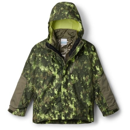 Columbia Boys Whirlibird III Interchange Jacket Xs GreenPattern