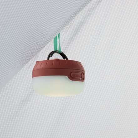 Big Agnes Sarvis VST 3 Tent Light (sold separately) hung on gear loop