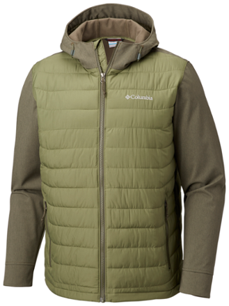 columbia men's oyanta trail hybrid hooded puffer jacket