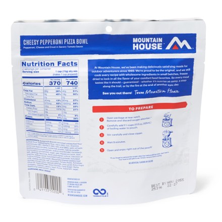 Mountain House Cheesy Pepperoni Pizza Bowl - 2 Servings 1