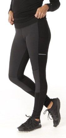 black running tights women's