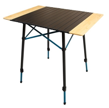 Mountain Summit Gear Hybrid Aluminum Roll-Top Table with Bamboo Extensions 1