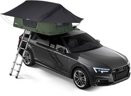 2 Persons Straight Popup Hard Shell Car Roof Top Camping Tent(Back