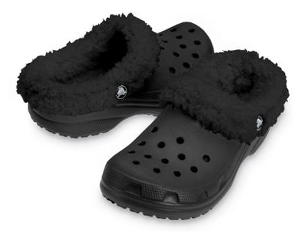 fluffy white crocs