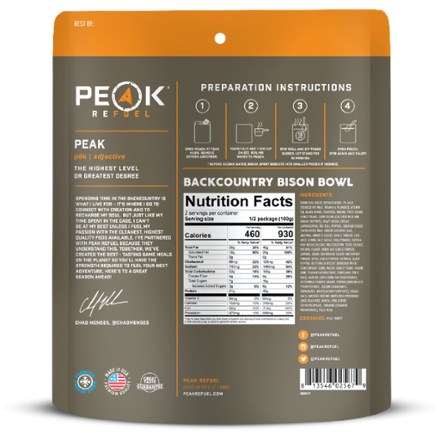 PEAK REFUEL Backcountry Bison Bowl - 2 Servings 1