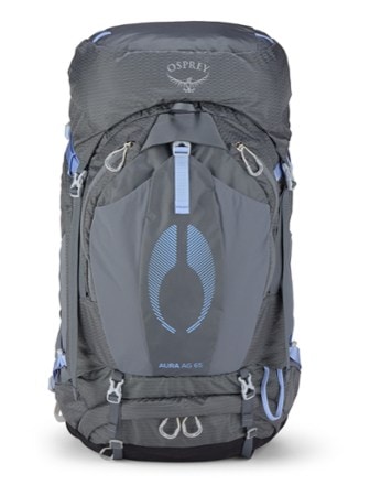 Osprey Aura AG 65 Pack - Women's Back view (Tungsten Grey)