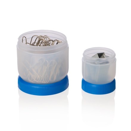 humangear Stax Interlocking Container - Small Medium Short (blue) and Small Short (blue) sizes