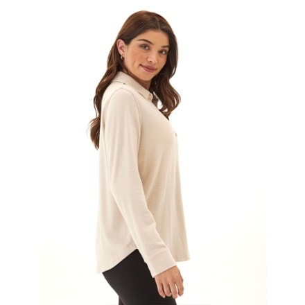 Threads 4 Thought Kandyce Solid Knit Fleece Button-Up Shirt - Women's 2