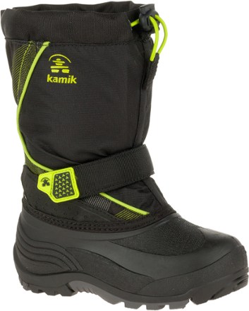 kids black snow boots