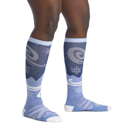 Darn Tough Swirlwind Over-the-Calf Lightweight Ski and Snowboard Socks - Women's 2