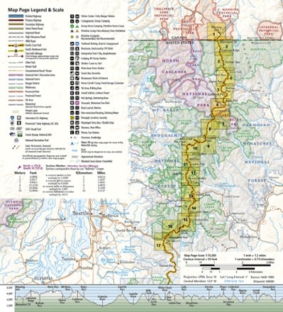 National Geographic Pacific Crest Trail Topographic Map Guide: Washington North 1