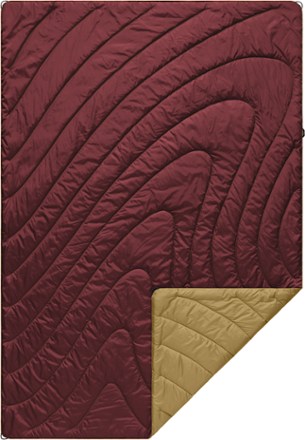 Original Puffy Recycled Blanket [Top view (Burgundy/Cardiff)]