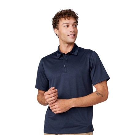 Free Country Tech Jacquard Short-Sleeve Polo Shirt - Men's 0