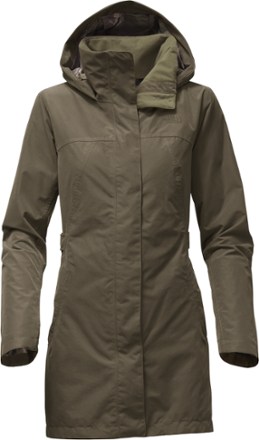 womens north face trench coat