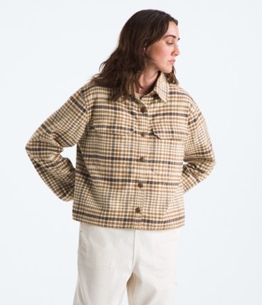 On Body Image of color Utility Brown Nano Plaid