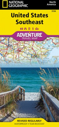 National Geographic United States Southeast Adventure Travel Map 0