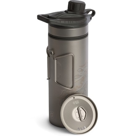 Grayl GeoPress Ti Water Filter and Purifier Bottle Plus Cook Lid 4