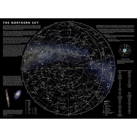 National Geographic Night Sky: Northern Hemisphere Stargazer Map and Guide 1