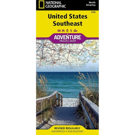 National Geographic United States Southeast Adventure Travel Map 0