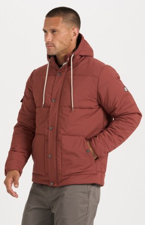 red insulated jacket