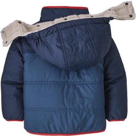 Patagonia Reversible Tribbles Insulated Hoody - Toddlers' Back view (Stone Blue)