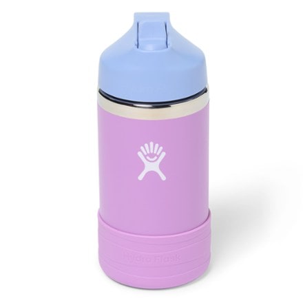 Hydro Flask Kids' Wide-Mouth Vacuum Water Bottle with Straw Cap and Bottle Boot - 12 fl. oz. 1