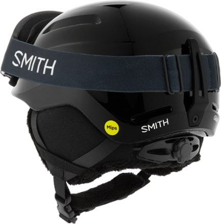 Smith Glide Jr. Mips Snow Helmet/Rascal Goggles Combo - Kids' Back view (Black)