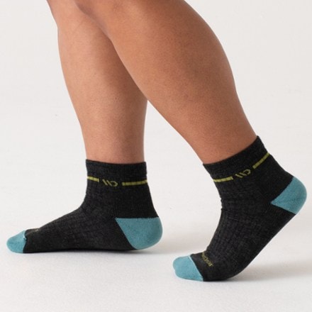 Wide Open Single Stripe Cushioned Quarter Socks - Women's 6