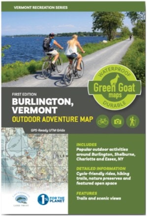 Green Goat Maps Burlington, Vermont, Outdoor Adventure Map 0