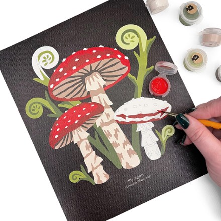 Elle Cree Fly Agaric Mushrooms Paint-by-Number Kit 3